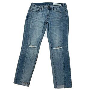 Treasure & Bond jeans womens 26 skinny boyfriend ankle 30 x 26 distressed blue